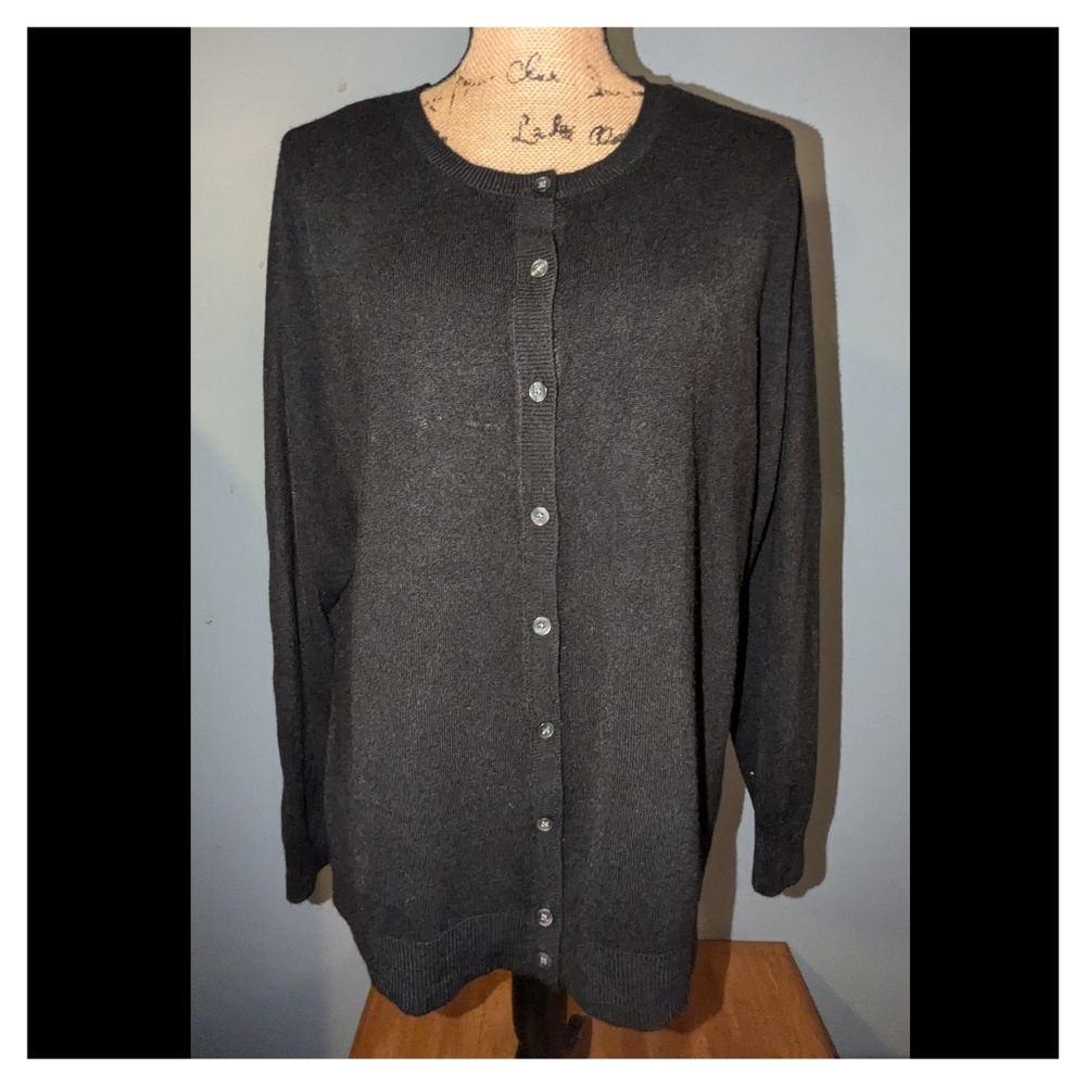 Croft & Barrow Black XXL cardigan black